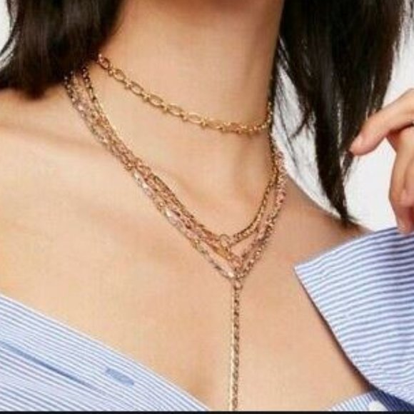 Free People Jewelry - Free People Layered Chain Bolo necklace NWT